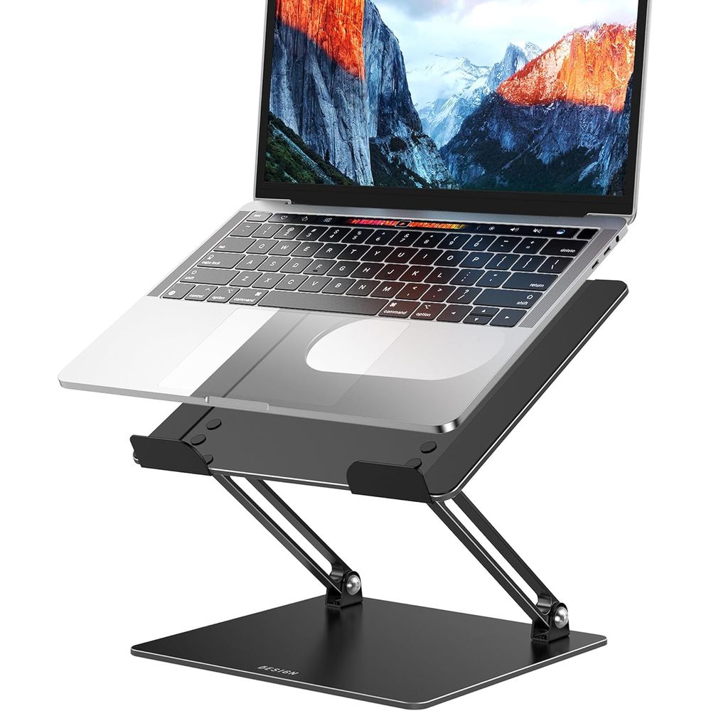 Laptop Stand Bamboo - Ergonomic Adjustable Laptop Stand, Portable Desk