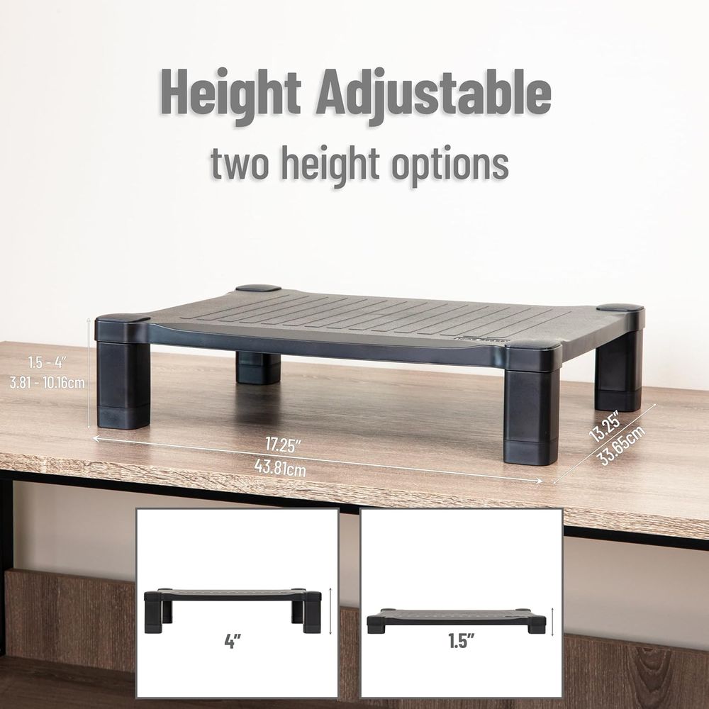 Adjustable Height Monitor Stan - Laptop Stand Bamboo avaliação e preço