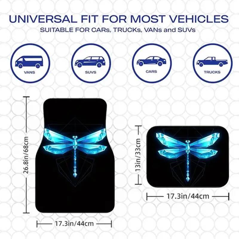 4Pcs Blue Crystal Dragonfly Bl - Universal Tech Accessories avaliação e preço