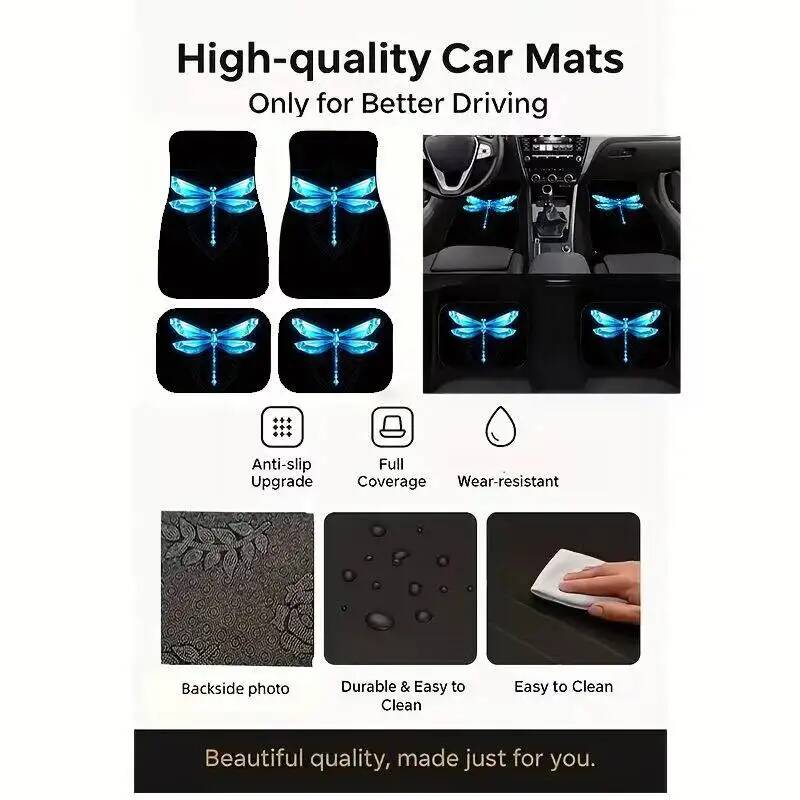 4Pcs Blue Crystal Dragonfly Bl - Universal Tech Accessories avaliação e preço