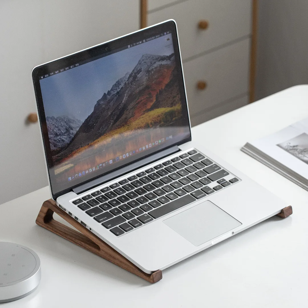 HeMu Walnut Wood Laptop Stand  - Laptop Stand Bamboo avaliação e preço