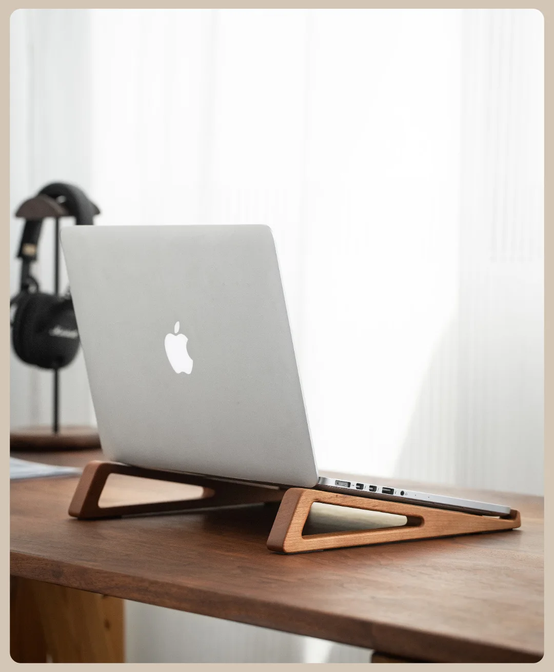 HeMu Walnut Wood Laptop Stand  - Laptop Stand Bamboo avaliação e preço
