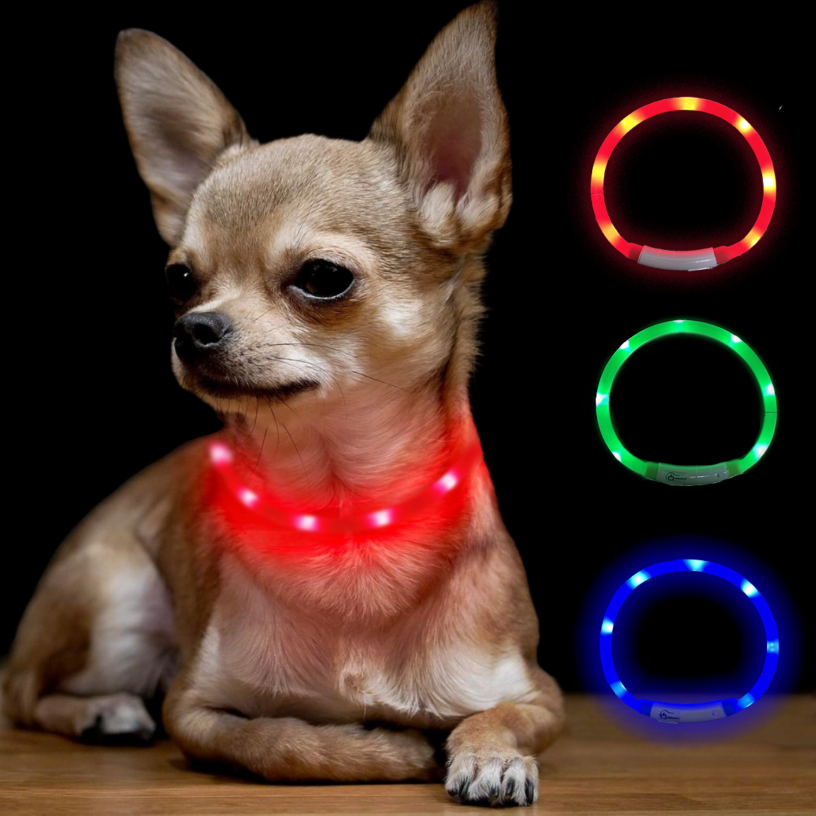 Silicone LED Dog Collar,USB Re - Tech Dog Accessories avaliação e preço