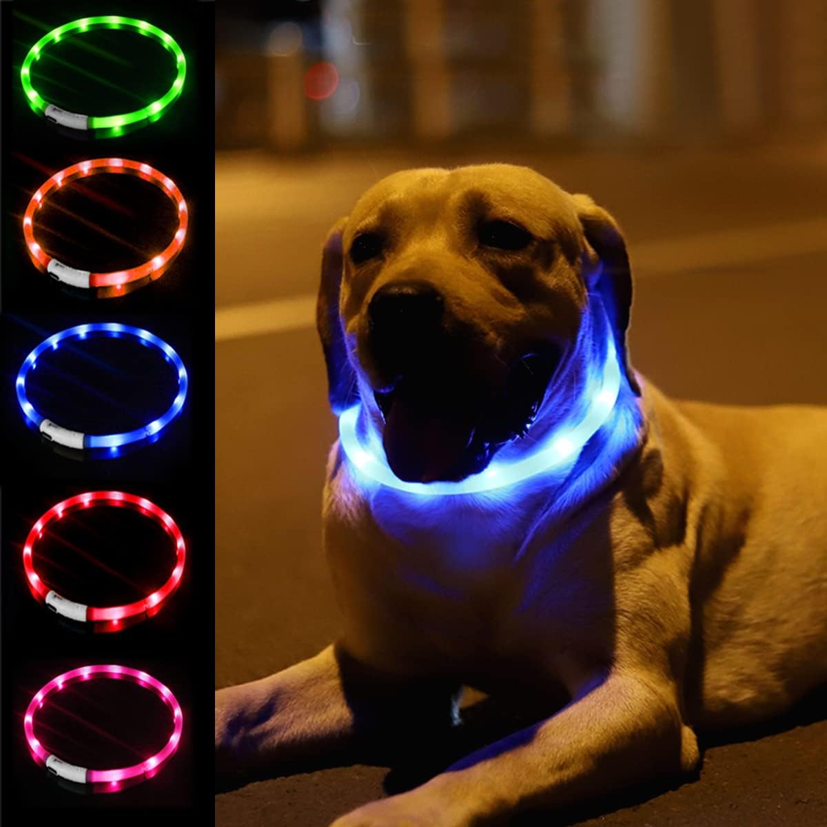 Silicone LED Dog Collar,USB Re - Tech Dog Accessories avaliação e preço