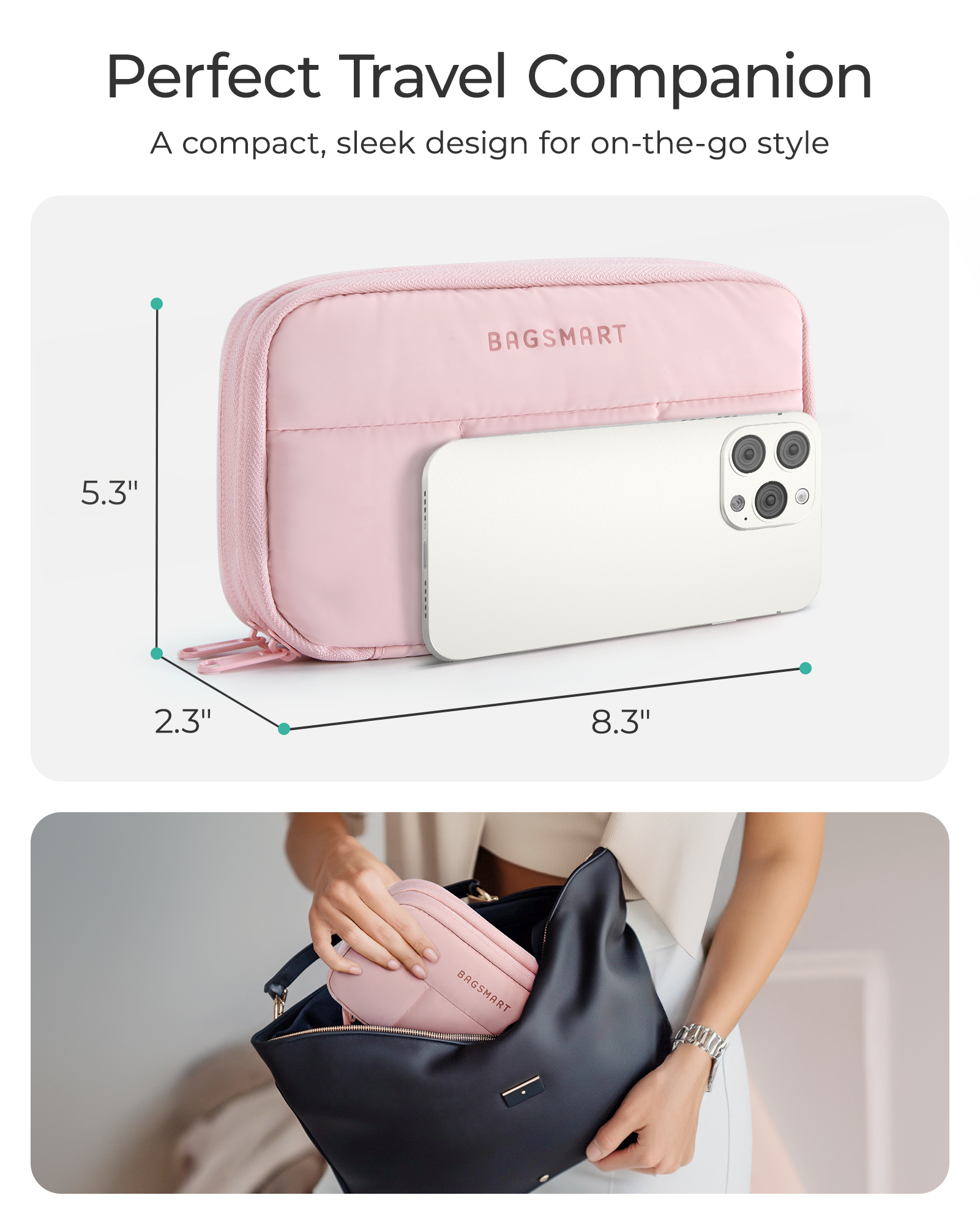 BAGSMART Cable Organiser Trave - Tech Accessories Backpack avaliação e preço