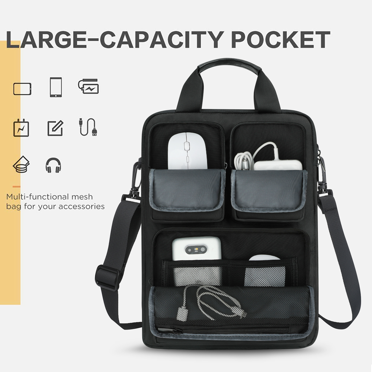 14Inch Three Pocket Vertical S - Tech Accessories Case avaliação e preço
