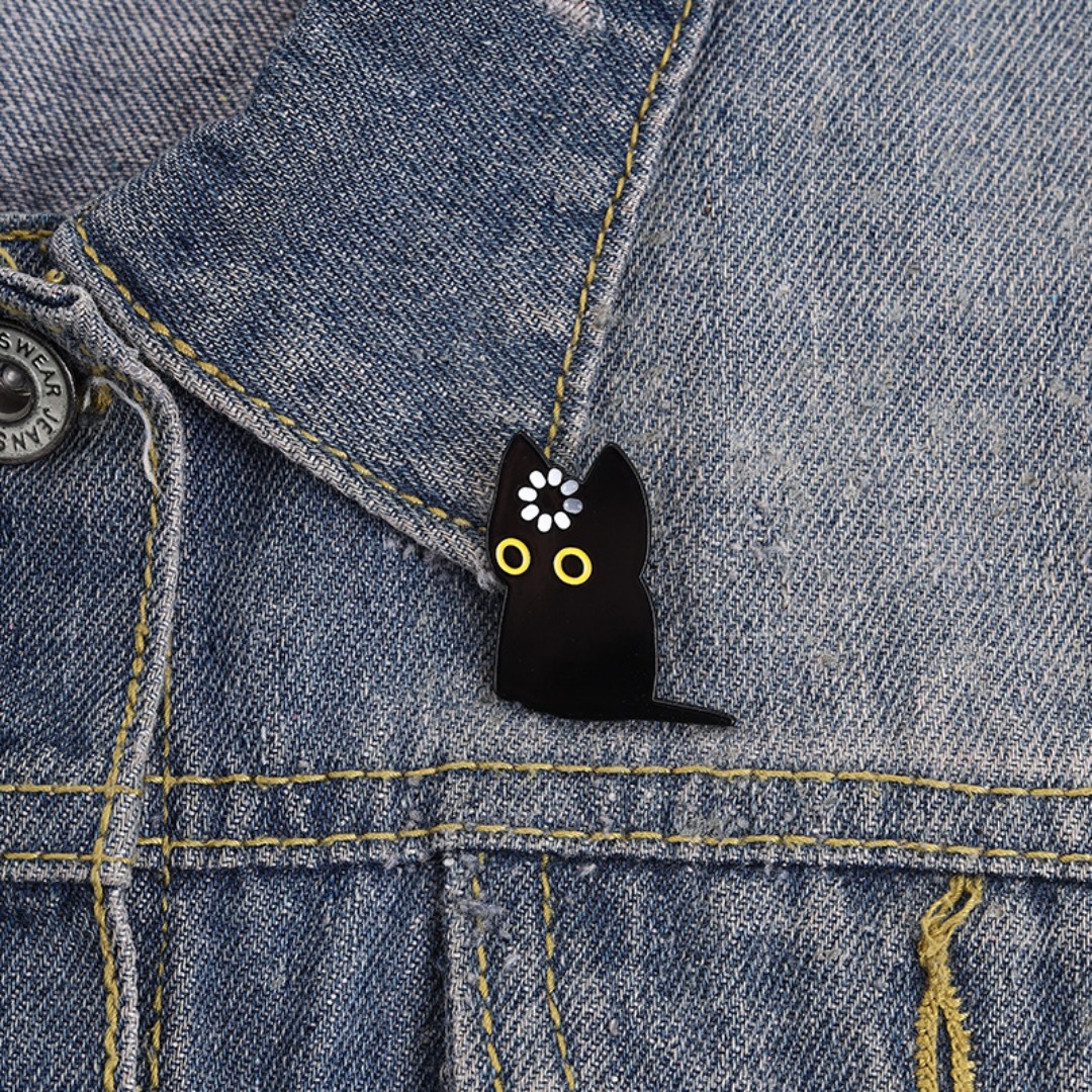 Cute Black Cat Loading Enamel  - Tech Accessories Backpack avaliação e preço