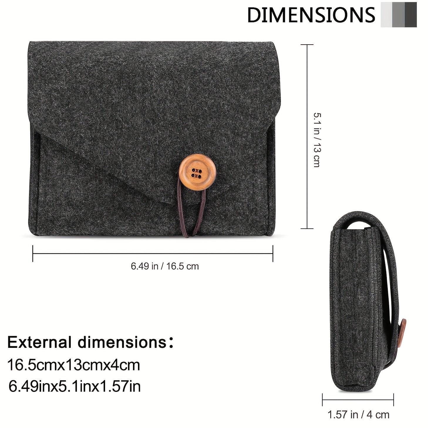 Portable Felt Storage Bag Outd - Tech Accessories Case avaliação e preço