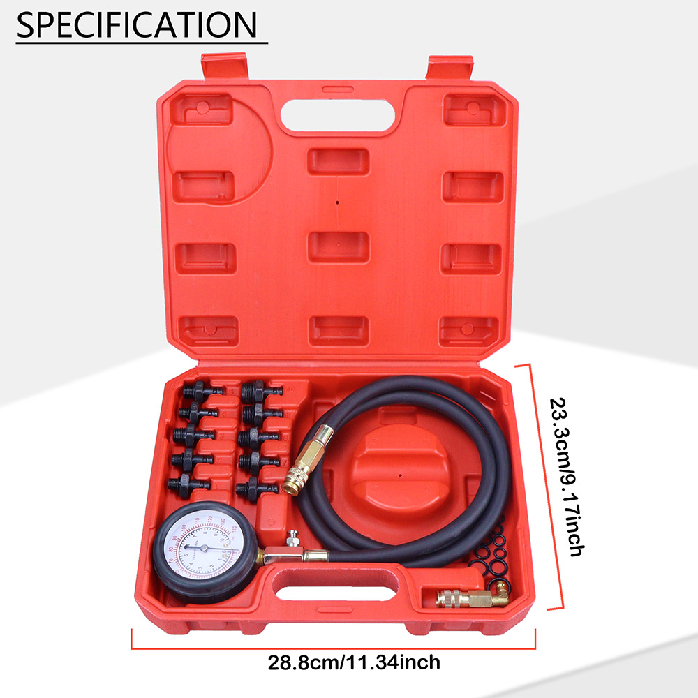 Oil Pressure Tester Kit 0-140p - Tech Accessories Case avaliação e preço