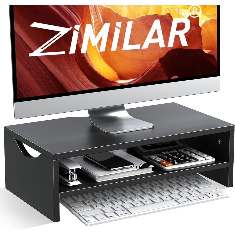 2-Tier Wooden Laptop & Monitor - Laptop Stand Bamboo avaliação e preço