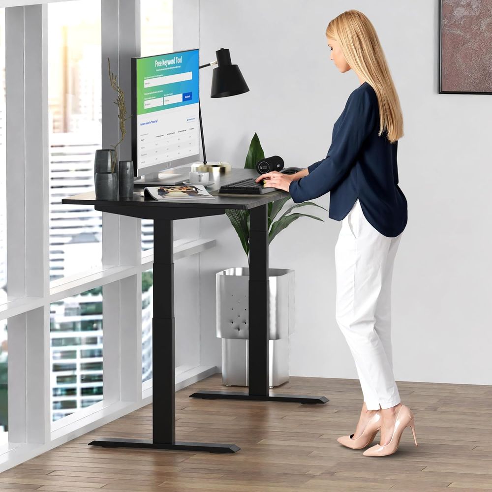 RISE UP dual motor electric st - Laptop Stand Bamboo avaliação e preço