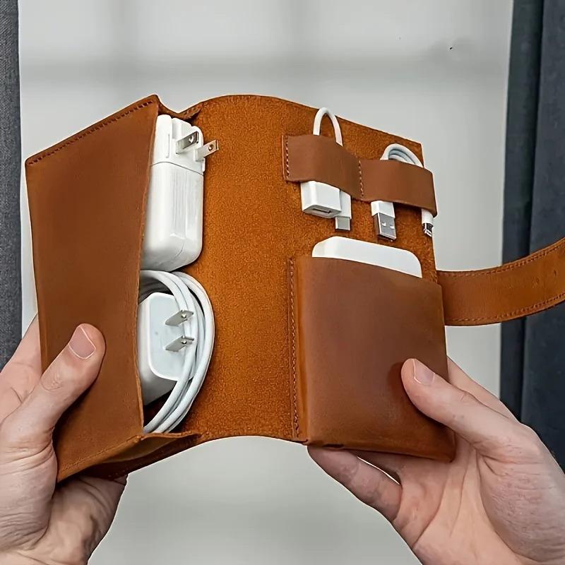 1pc PU Leather Multi-Compartme - Tech Woven Accessories avaliação e preço