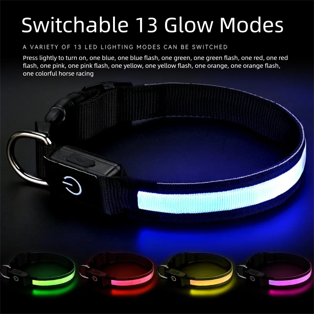 LED Dog Collar USB Rechargeabl - Tech Dog Accessories avaliação e preço