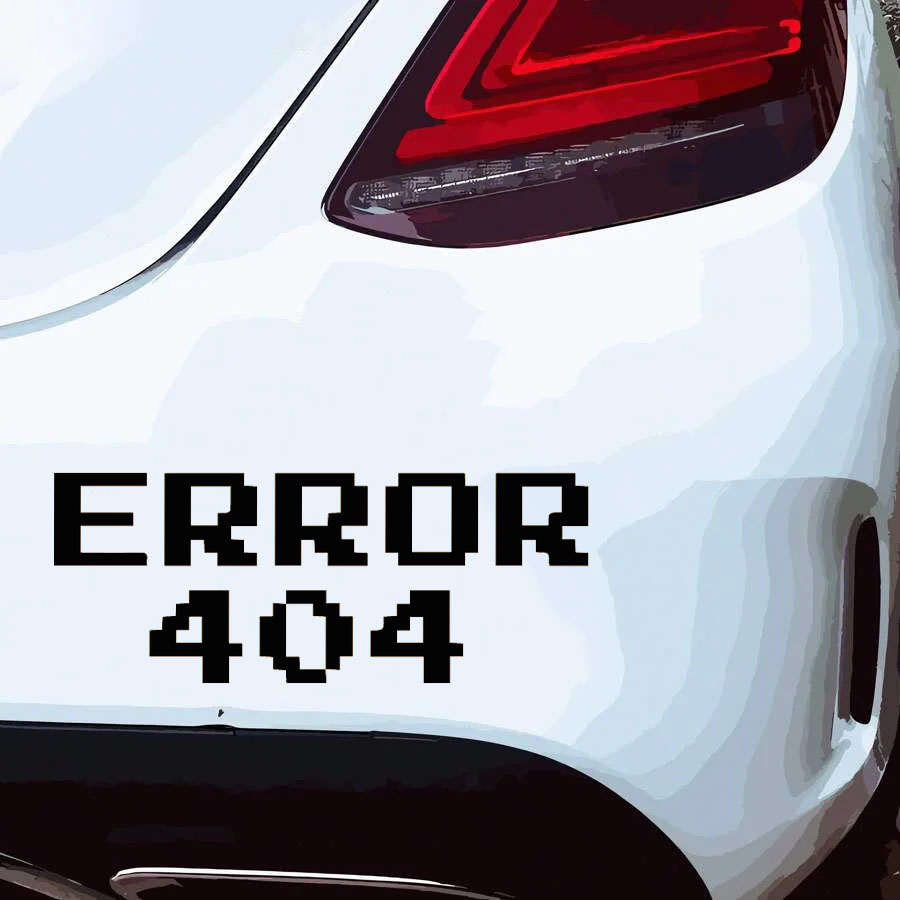 Error 404 Pixel Font Car Stick - Trending Tech Accessories avaliação e preço