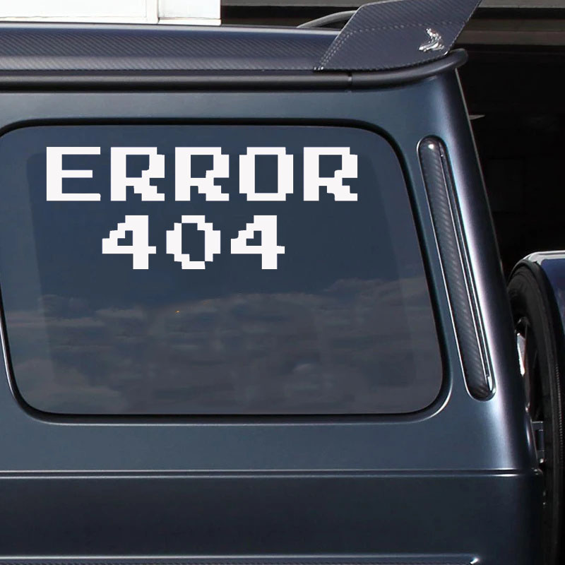 Error 404 Pixel Font Car Stick - Trending Tech Accessories avaliação e preço