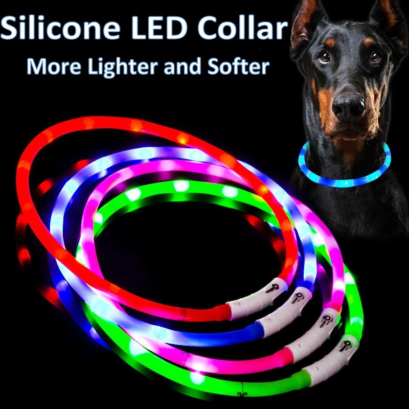 Silicone LED Dog Collar Rechar - Tech Dog Accessories avaliação e preço