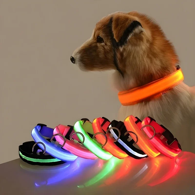 Dog Collar Nylon LED Night Saf - Tech Dog Accessories avaliação e preço