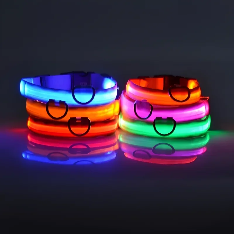 Dog Collar Nylon LED Night Saf - Tech Dog Accessories avaliação e preço