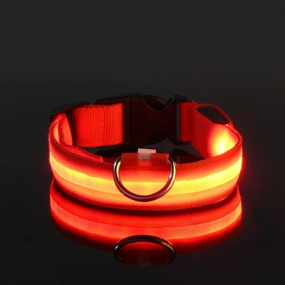 Dog Collar Nylon LED Night Saf - Tech Dog Accessories avaliação e preço
