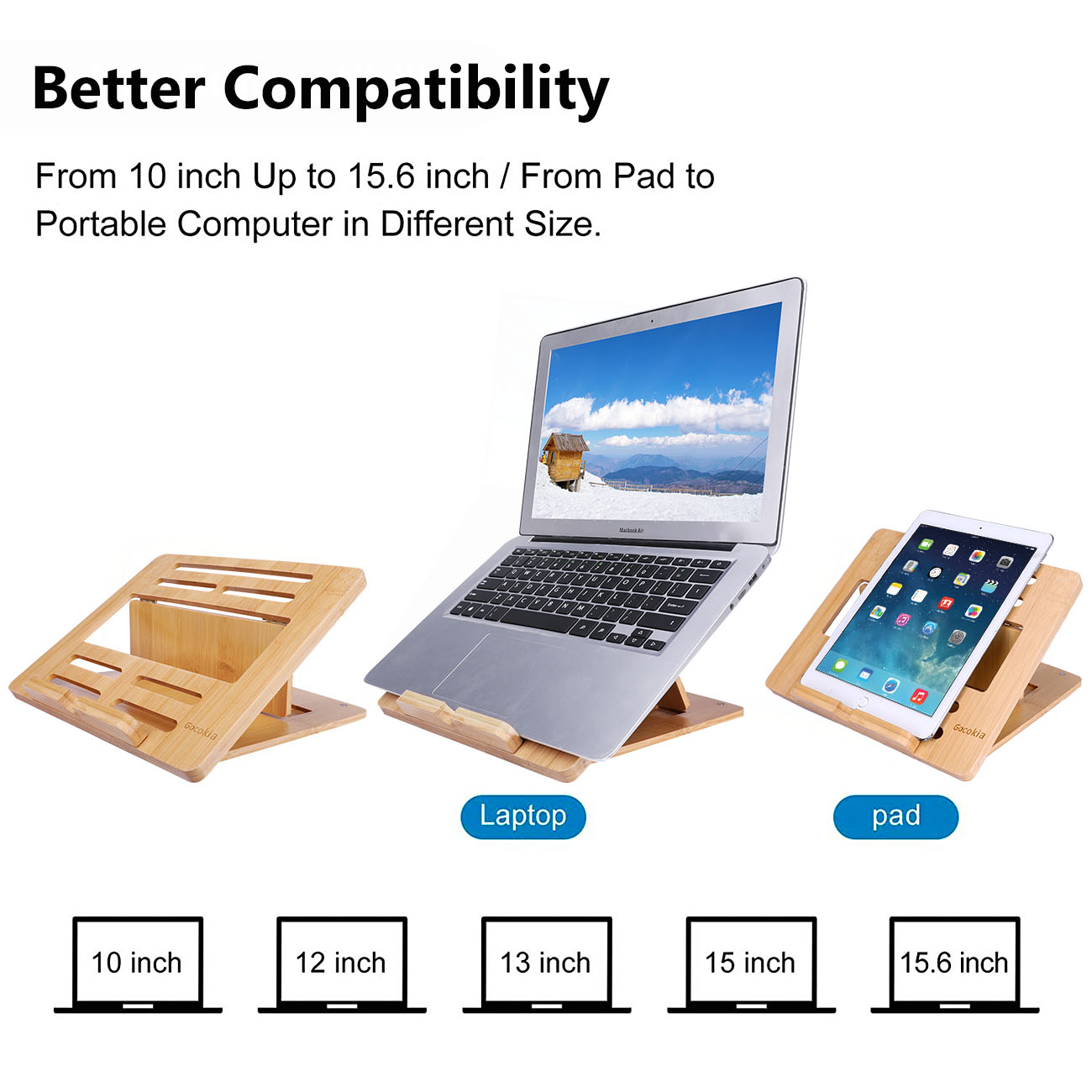Bamboo Fodable Laptop Notebook - Laptop Stand Bamboo avaliação e preço