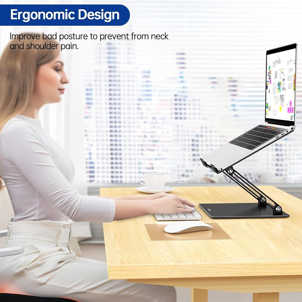 Ergonomic Adjustable Laptop St - Laptop Stand Bamboo avaliação e preço