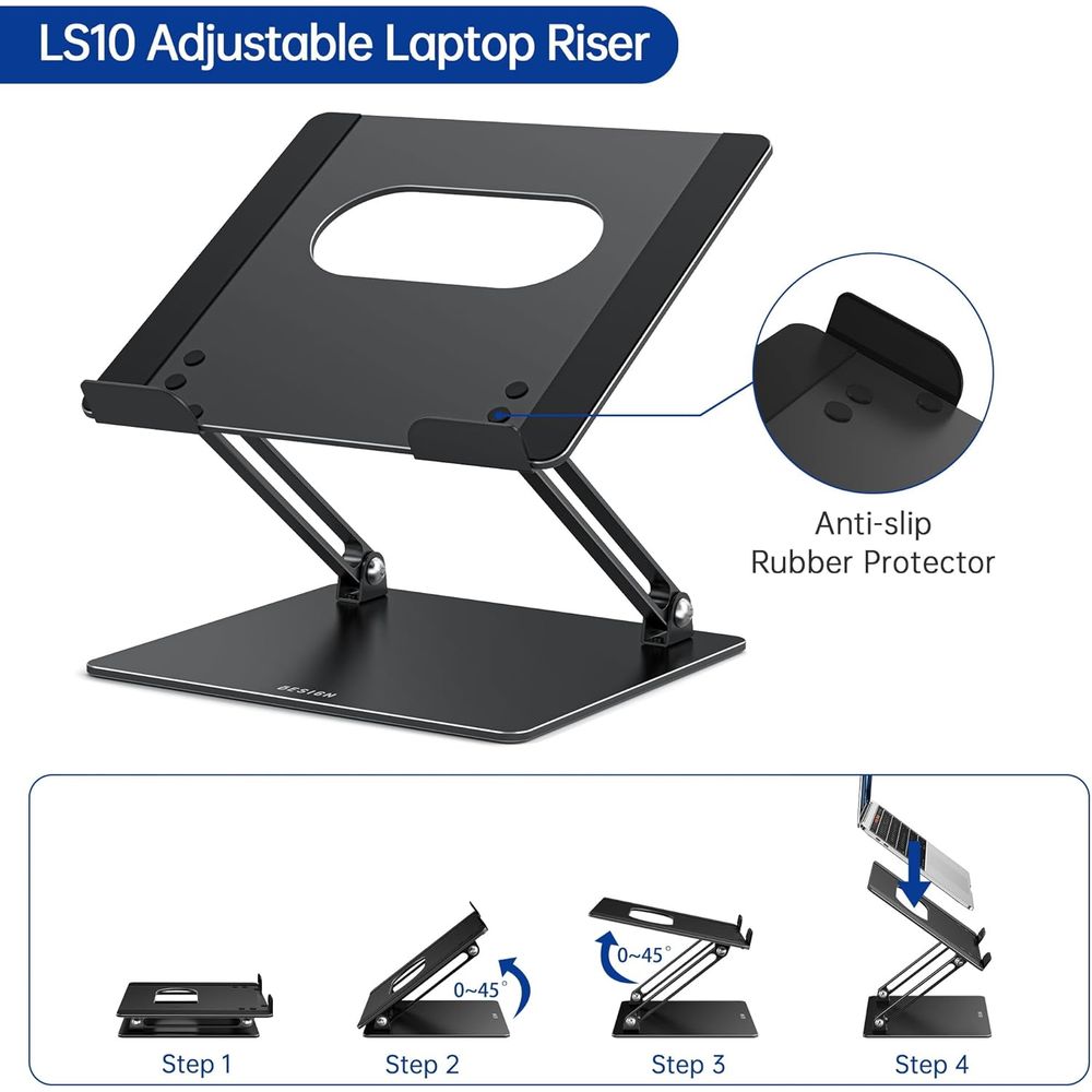 Ergonomic Adjustable Laptop St - Laptop Stand Bamboo avaliação e preço