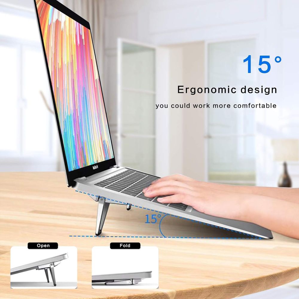 Portable Zinc Alloy Laptop Sta - Laptop Stand Bamboo avaliação e preço