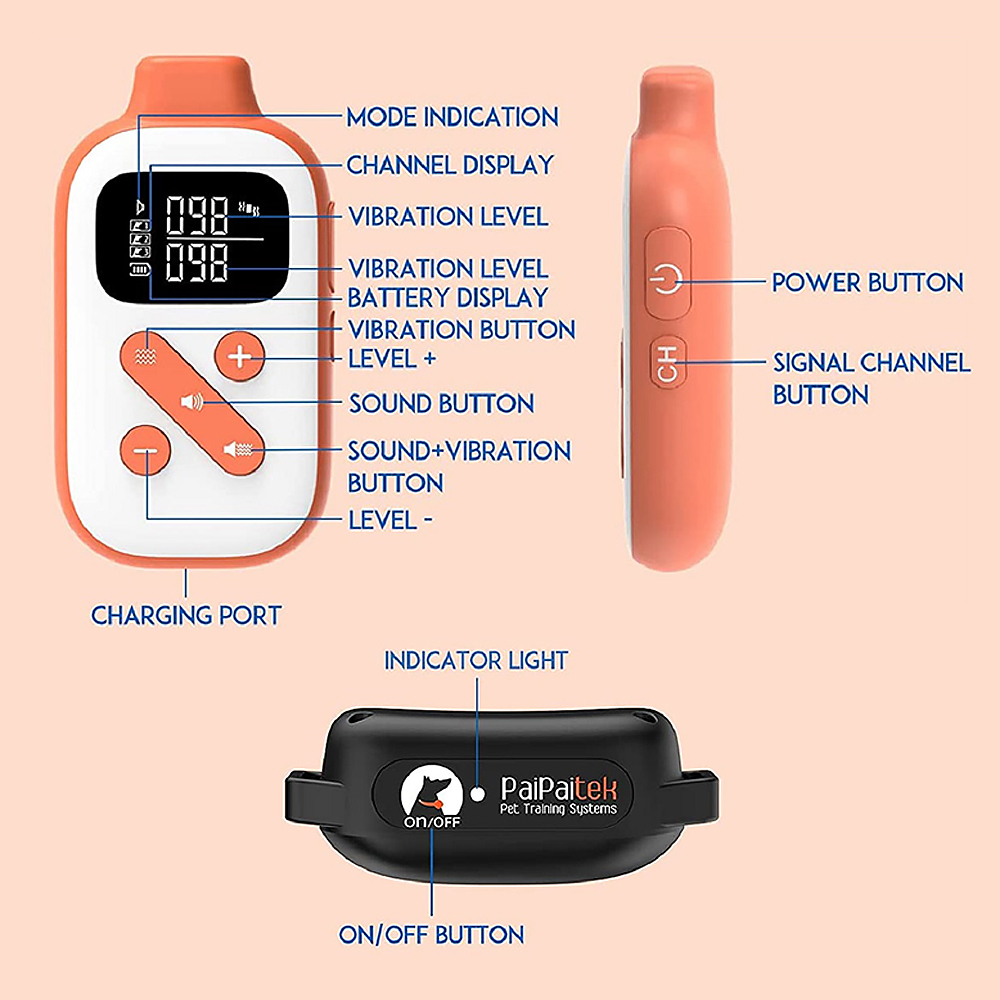 PaiPaitek 3300ft Dog Vibrating - Tech Dog Accessories avaliação e preço