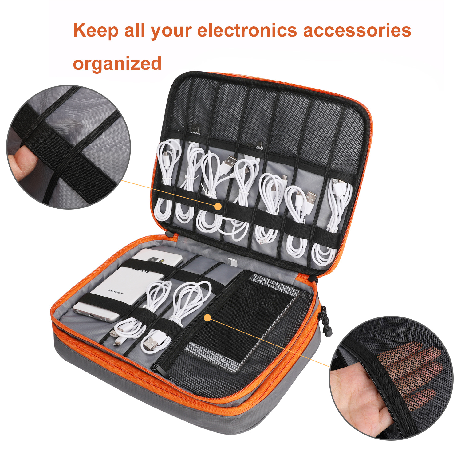 Double Layers Large Capacity T - Tech Accessories Case avaliação e preço
